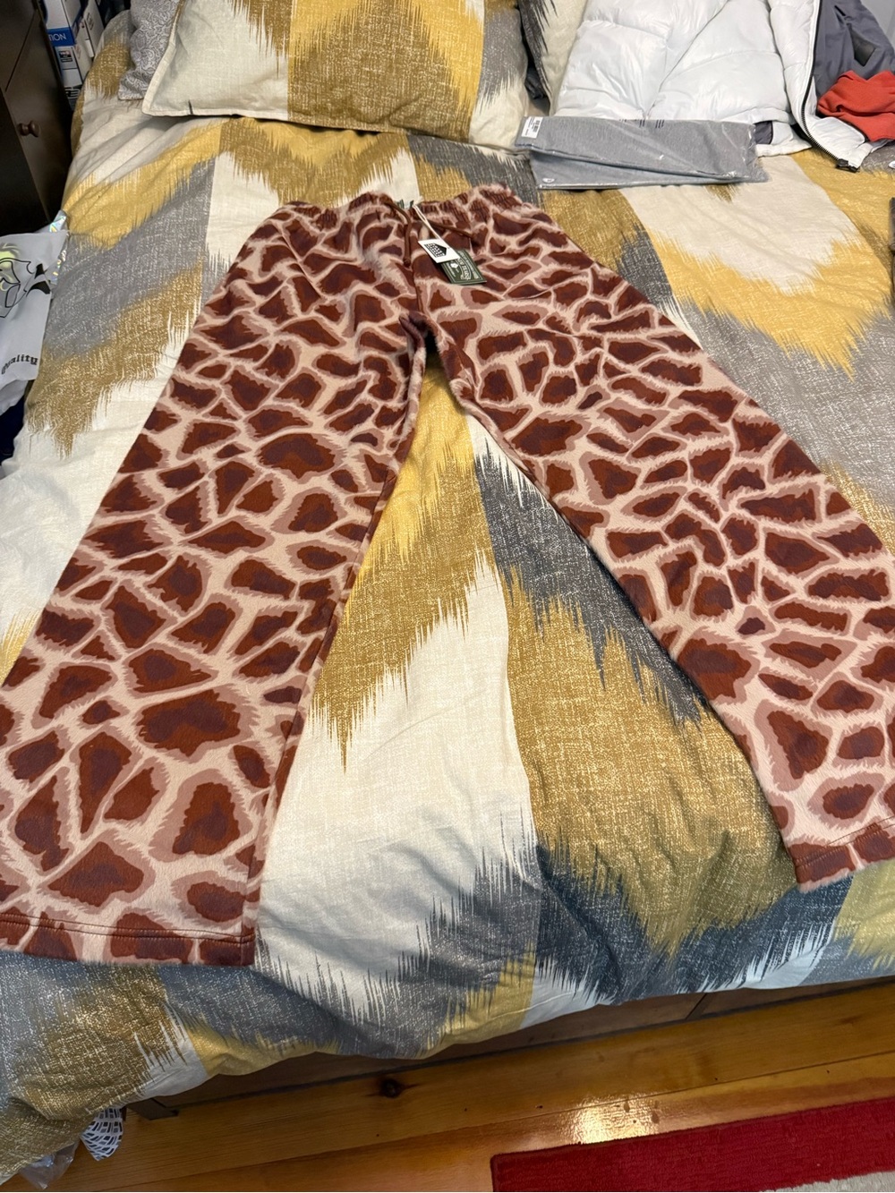 Denim Tears Giraffe-Print Bottoms in Brown - Soft Men’s Size M